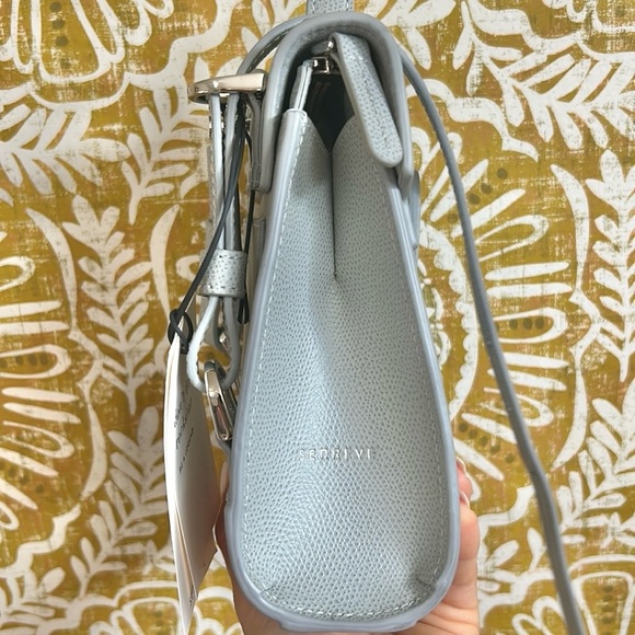 NWT Senreve Alunna Mini Pebbled Convertible Backpack Satchel Bag in Dove Gray - Picture 4 of 15